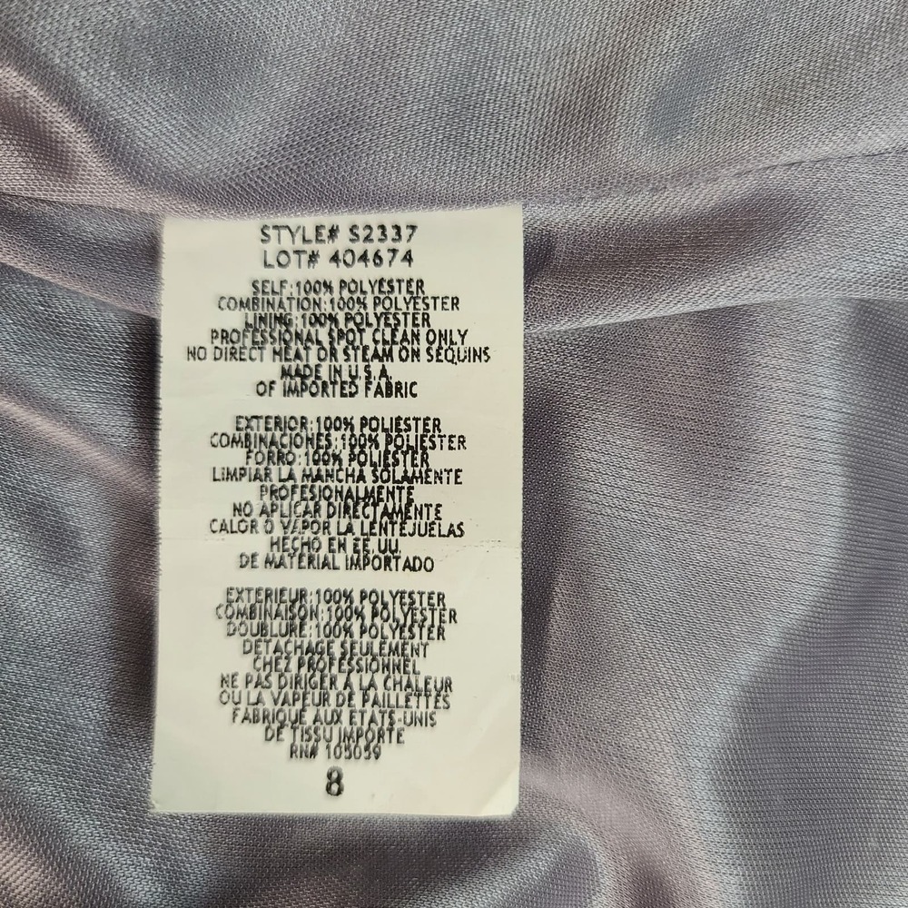 Xscape By Joanna Chen Silver Sequenced Blouse Siz… - image 5